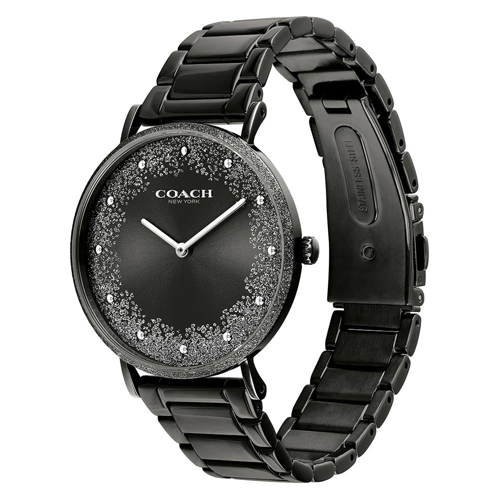 Coach Perry Plated Black Steel Women's Watch - 14503636