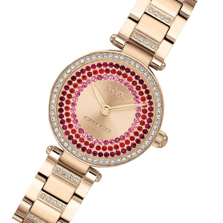 Coach Park Carnation Gold Steel with Crystal Women's Watch - 14503669