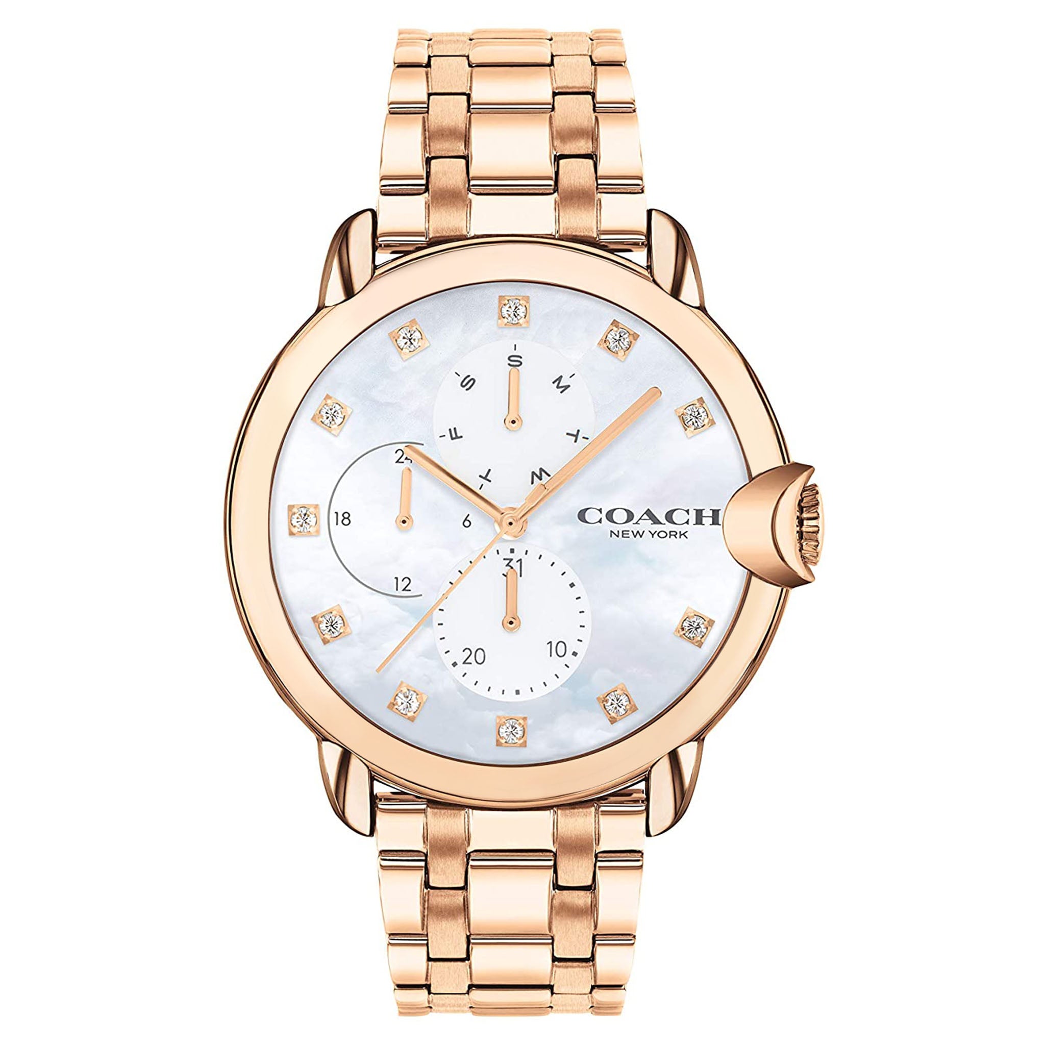 Coach Arden Rose Gold Steel Women's Multi-function Watch - 14503682