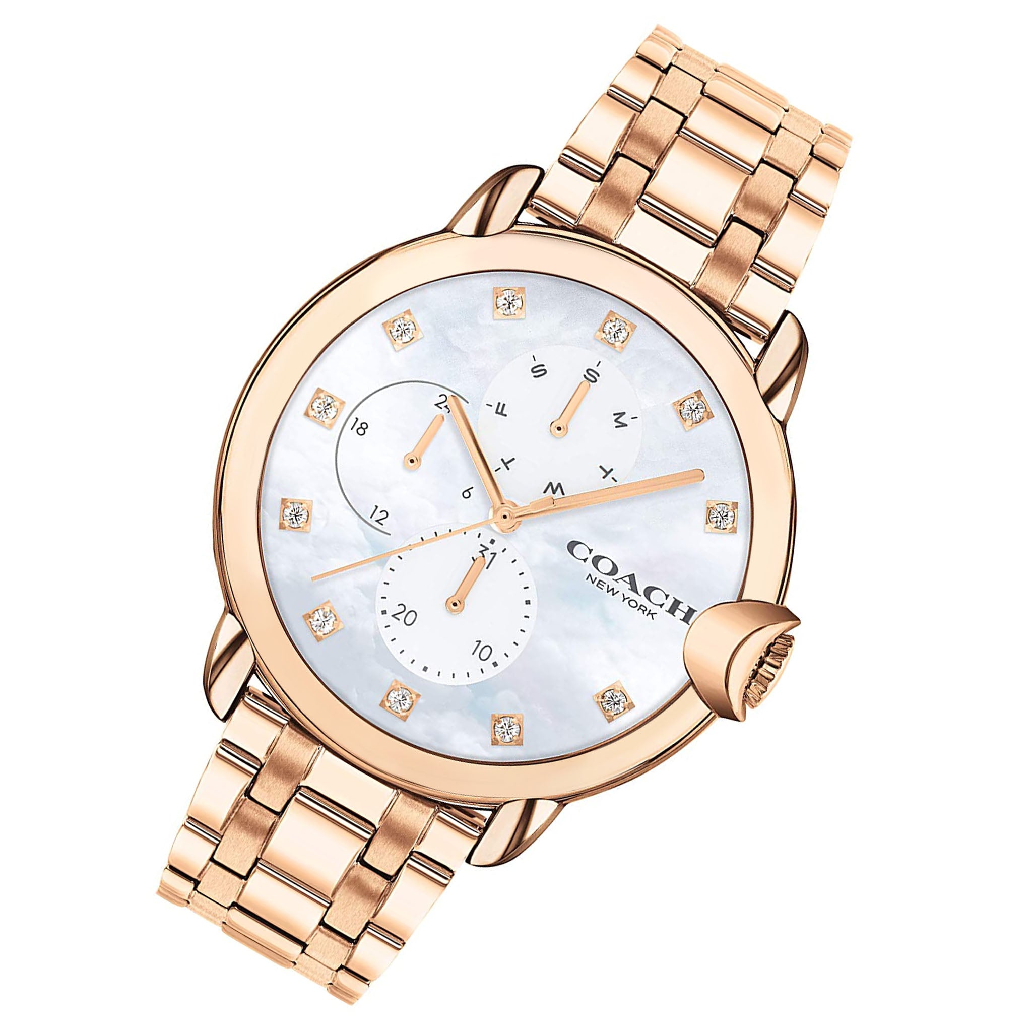 Coach Arden Rose Gold Steel Women's Multi-function Watch - 14503682