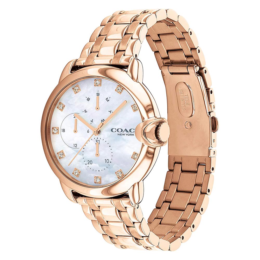 Coach Arden Rose Gold Steel Women's Multi-function Watch - 14503682