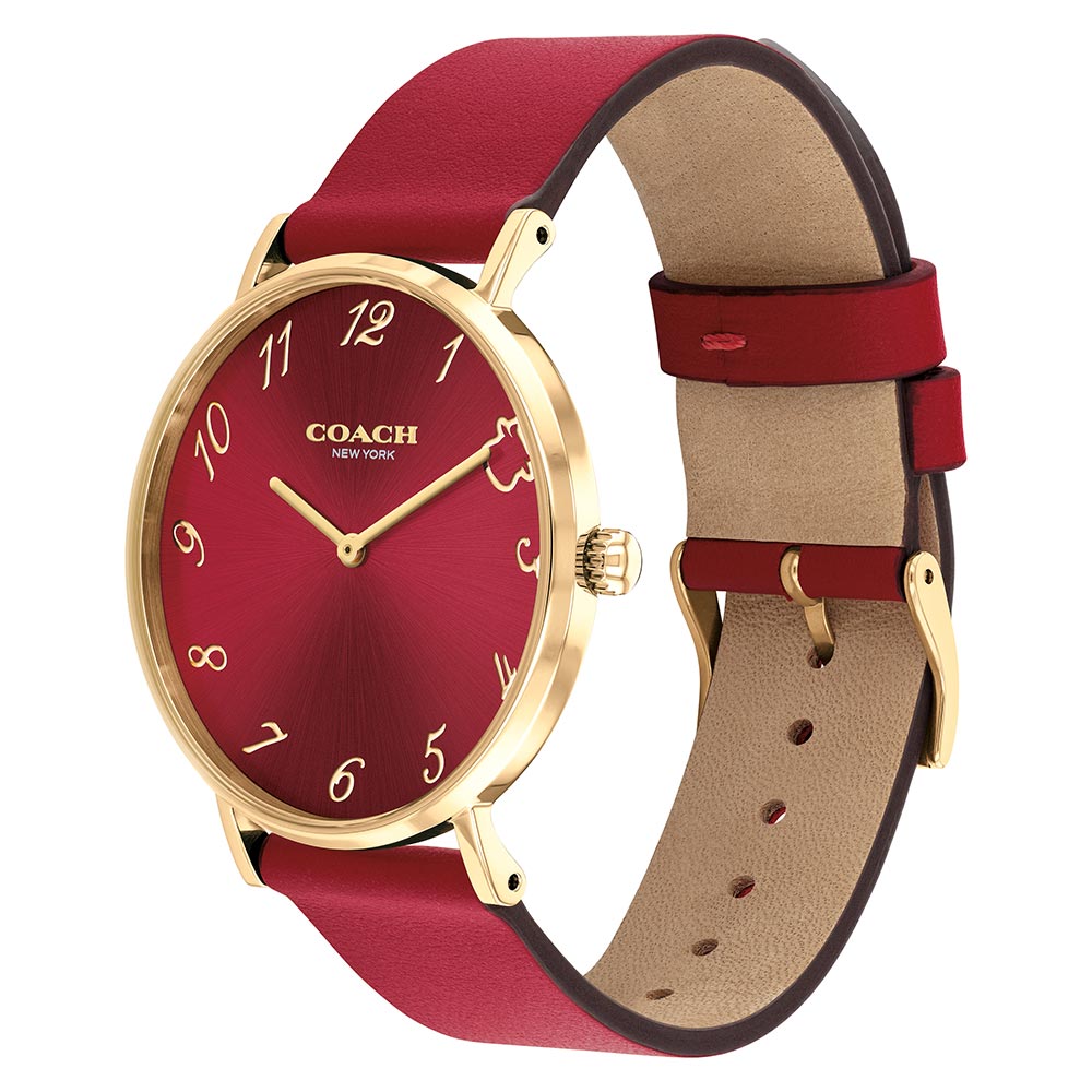 Coach Perry Red Leather Women's Watch - 14503722
