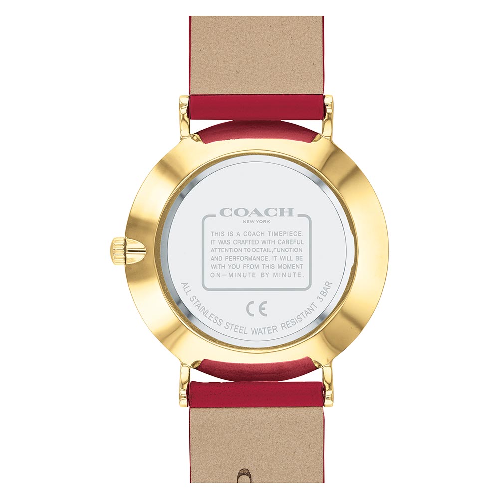 Coach Perry Red Leather Women's Watch - 14503722