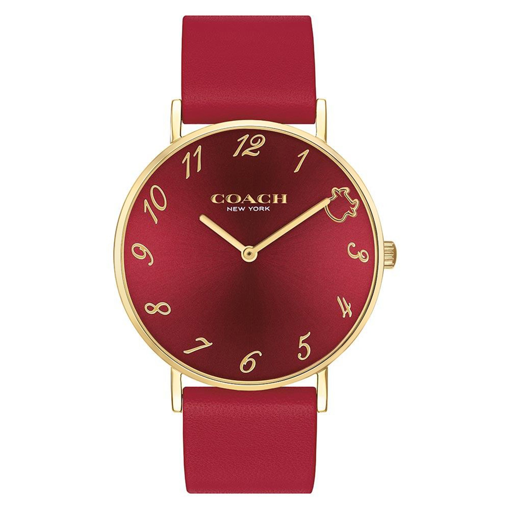 Coach Perry Red Leather Women's Watch - 14503722