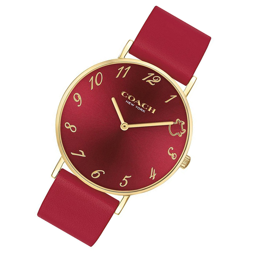 Coach Perry Red Leather Women's Watch - 14503722