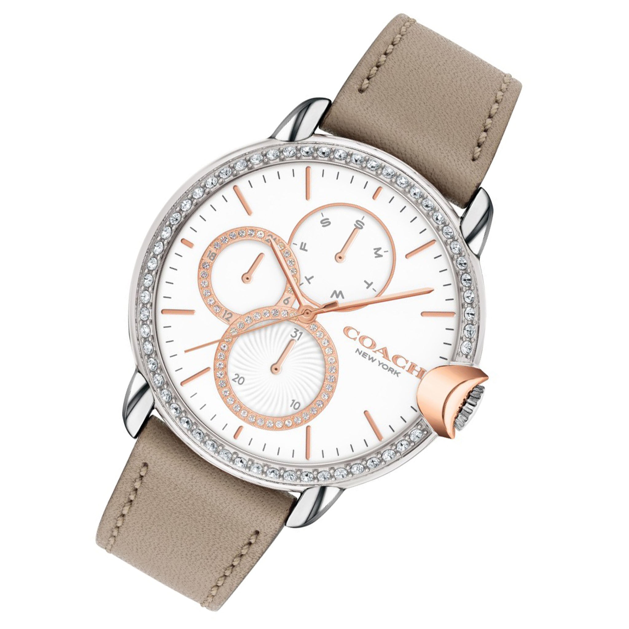 Coach Arden Brown Leather Women's Multi-function Watch - 14503733