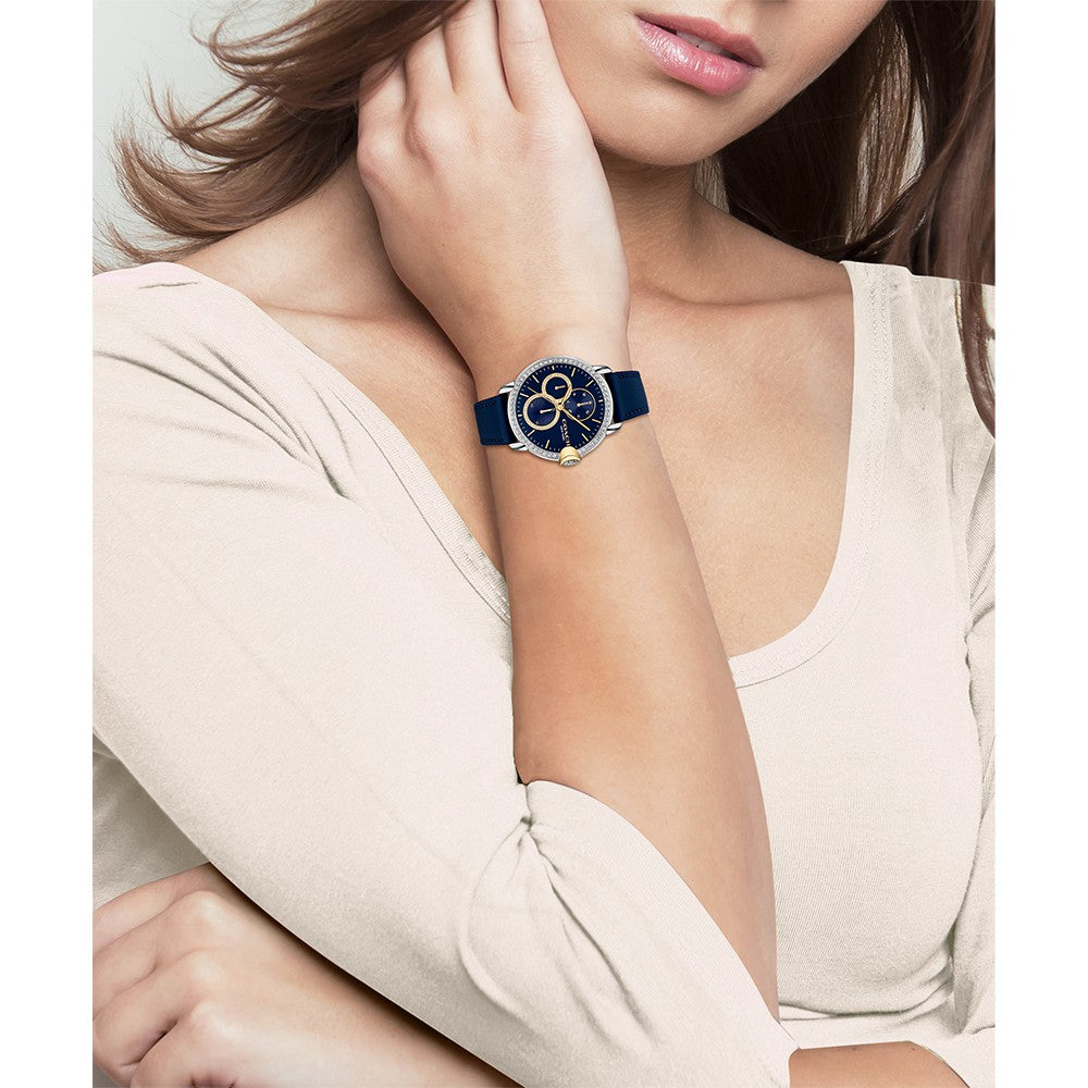 Coach Arden Navy Leather Women's Multi-function Watch - 14503734