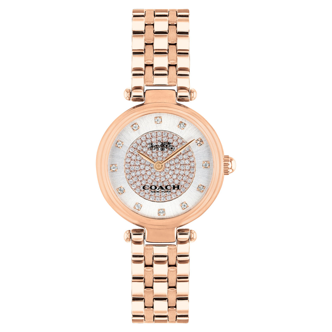 Coach Park Rose Gold Steel Silver White Dial Women's Watch - 14503736