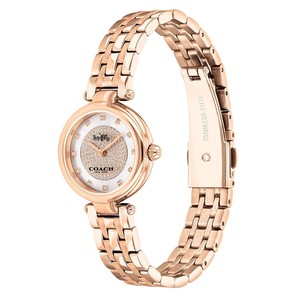 Coach Park Rose Gold Steel Silver White Dial Women's Watch - 14503736