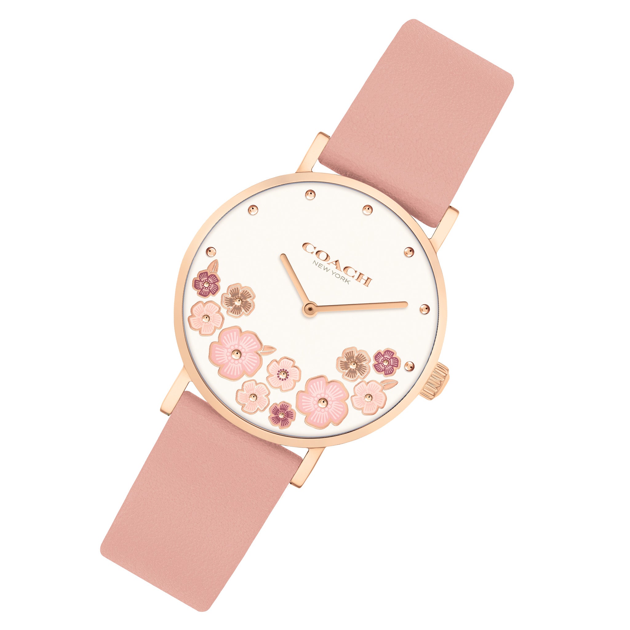 Coach Perry Pink Leather Women's Watch - 14503769