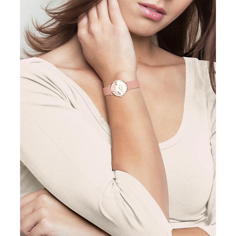 Coach Perry Pink Leather Women's Watch - 14503769