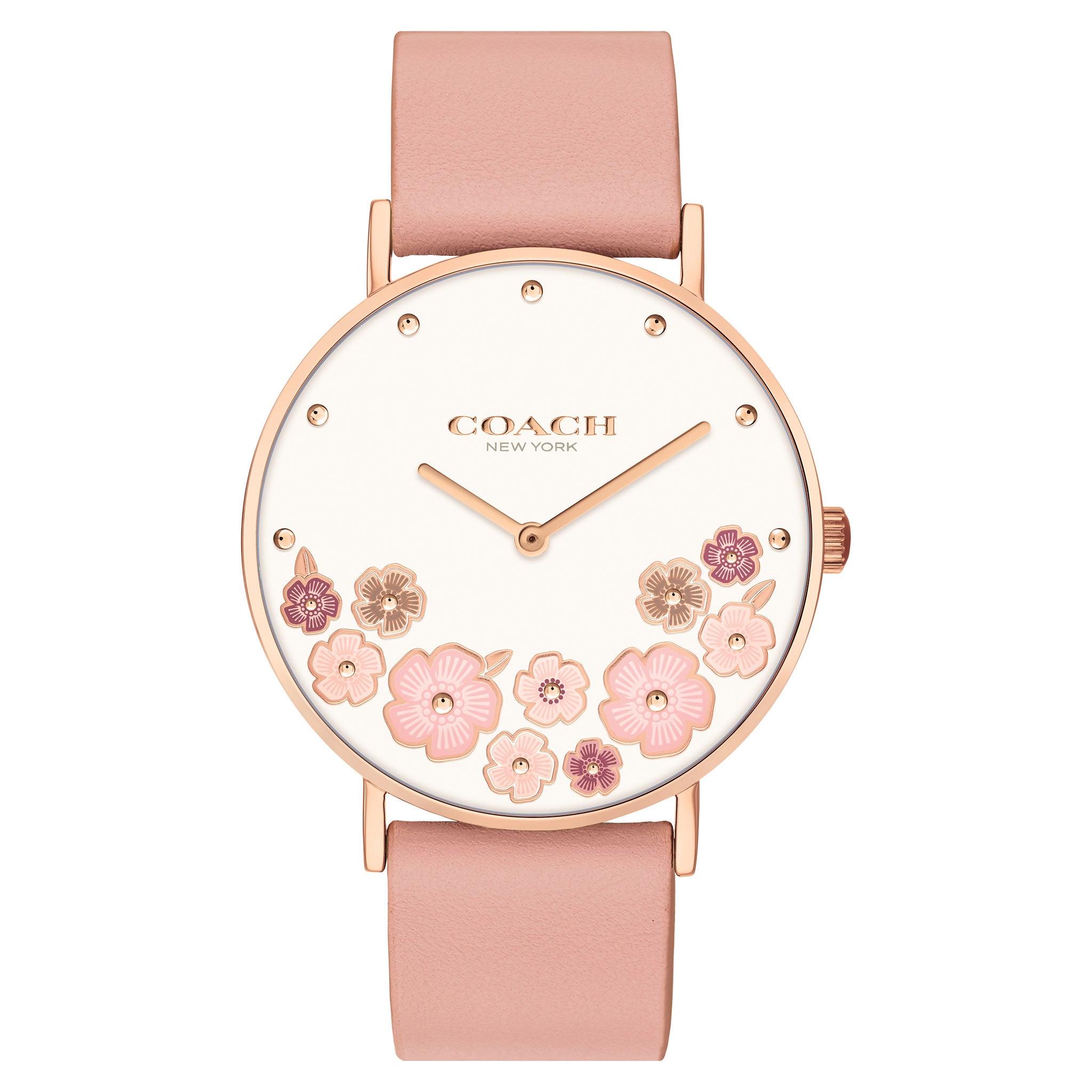 Coach Perry Pink Leather Women's Watch 14503770