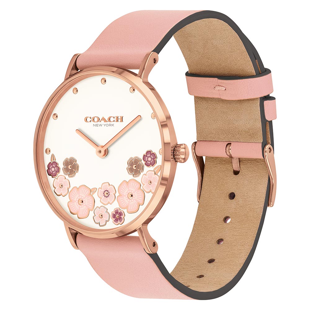 Coach Perry Pink Leather Women's Watch - 14503770