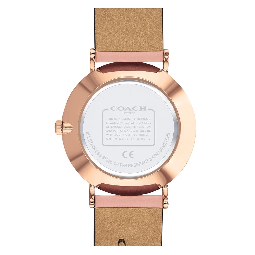 Coach Perry Pink Leather Women's Watch - 14503770