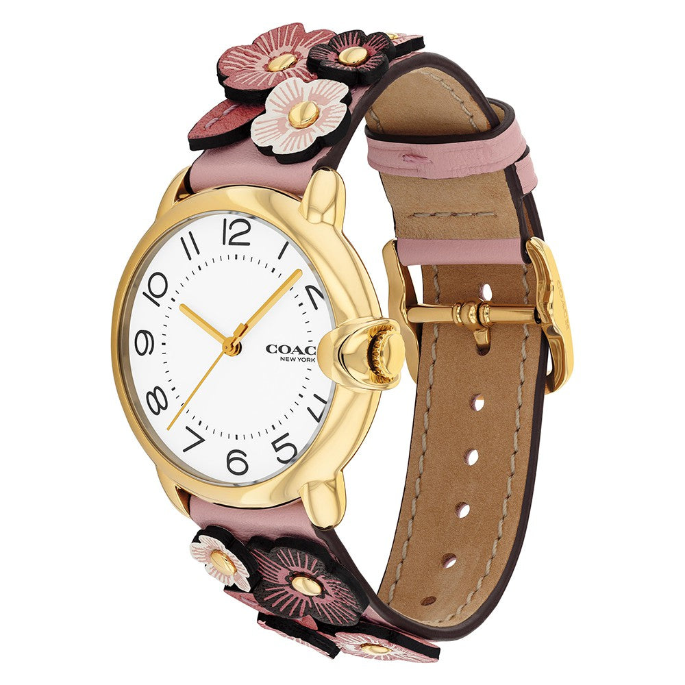 Coach Arden Pink Leather White Dial Women's Watch - 14503786