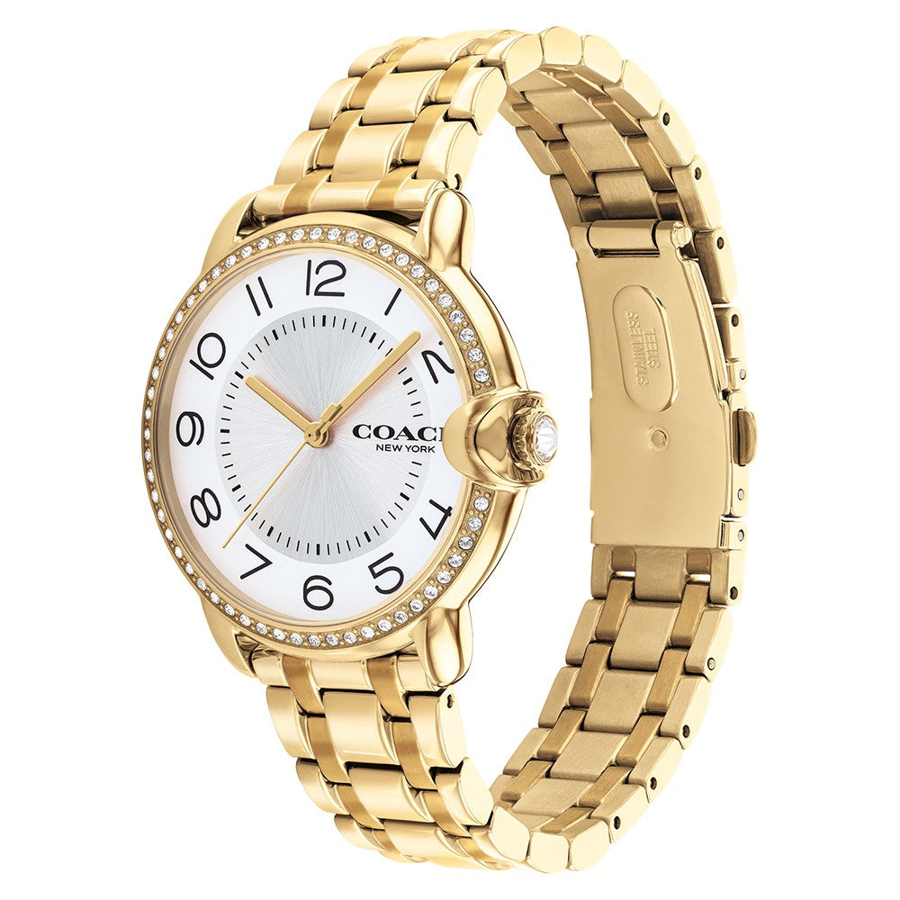 Coach Arden Gold Steel Silver White Dial Women's Watch - 14503810