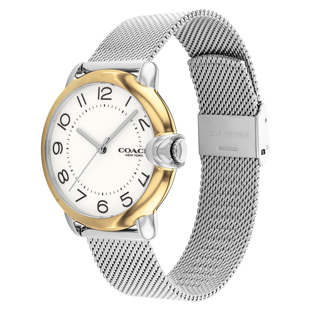 Coach Arden Silver Mesh White Dial Women's Watch - 14503812