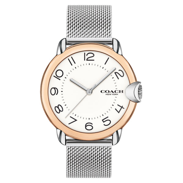 Coach Arden Silver Mesh White Dial Women display picture 1