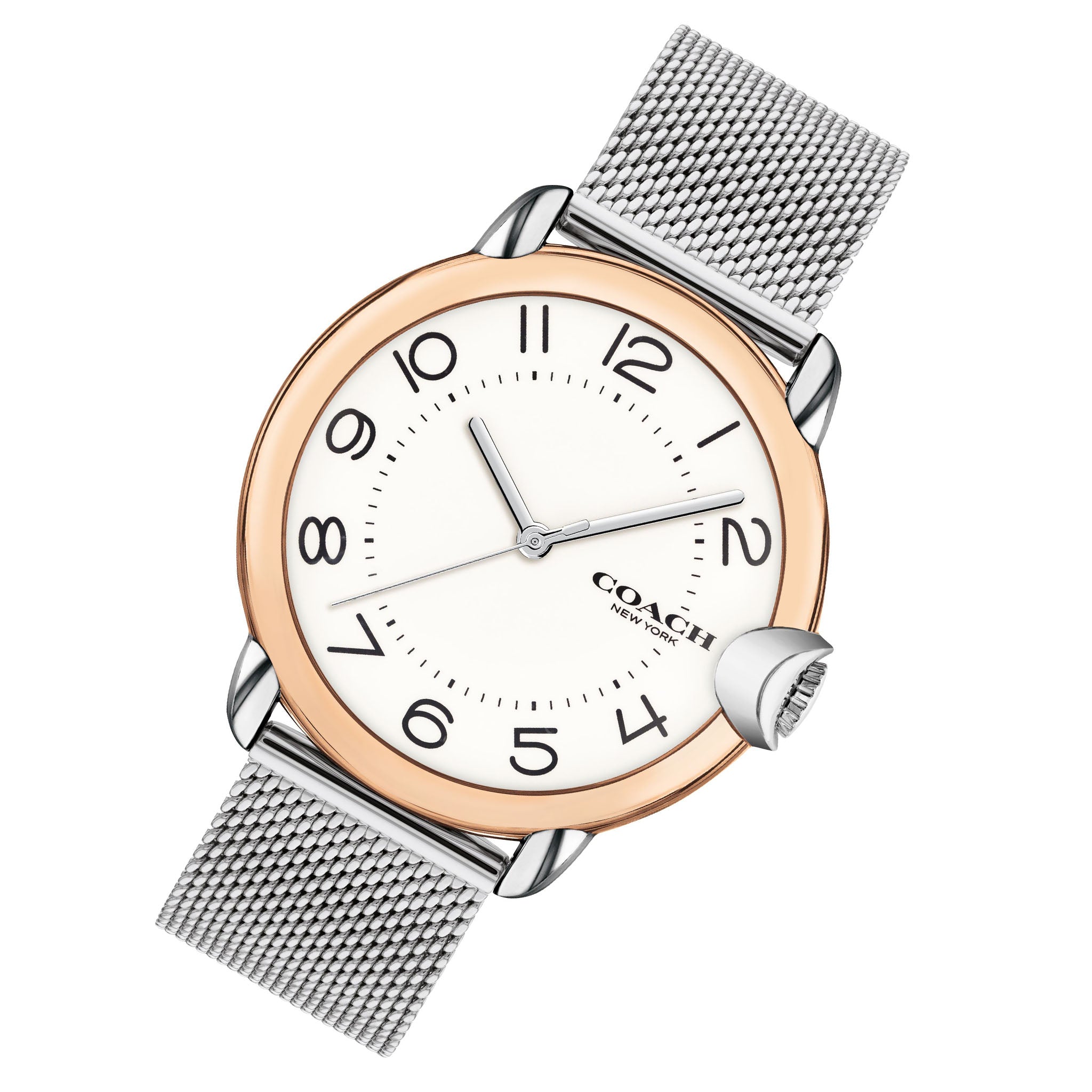 Coach Arden Silver Mesh White Dial Women's Watch - 14503813