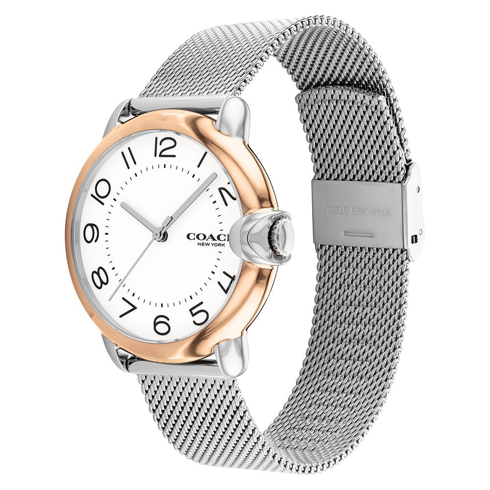 Coach Arden Silver Mesh White Dial Women's Watch - 14503813