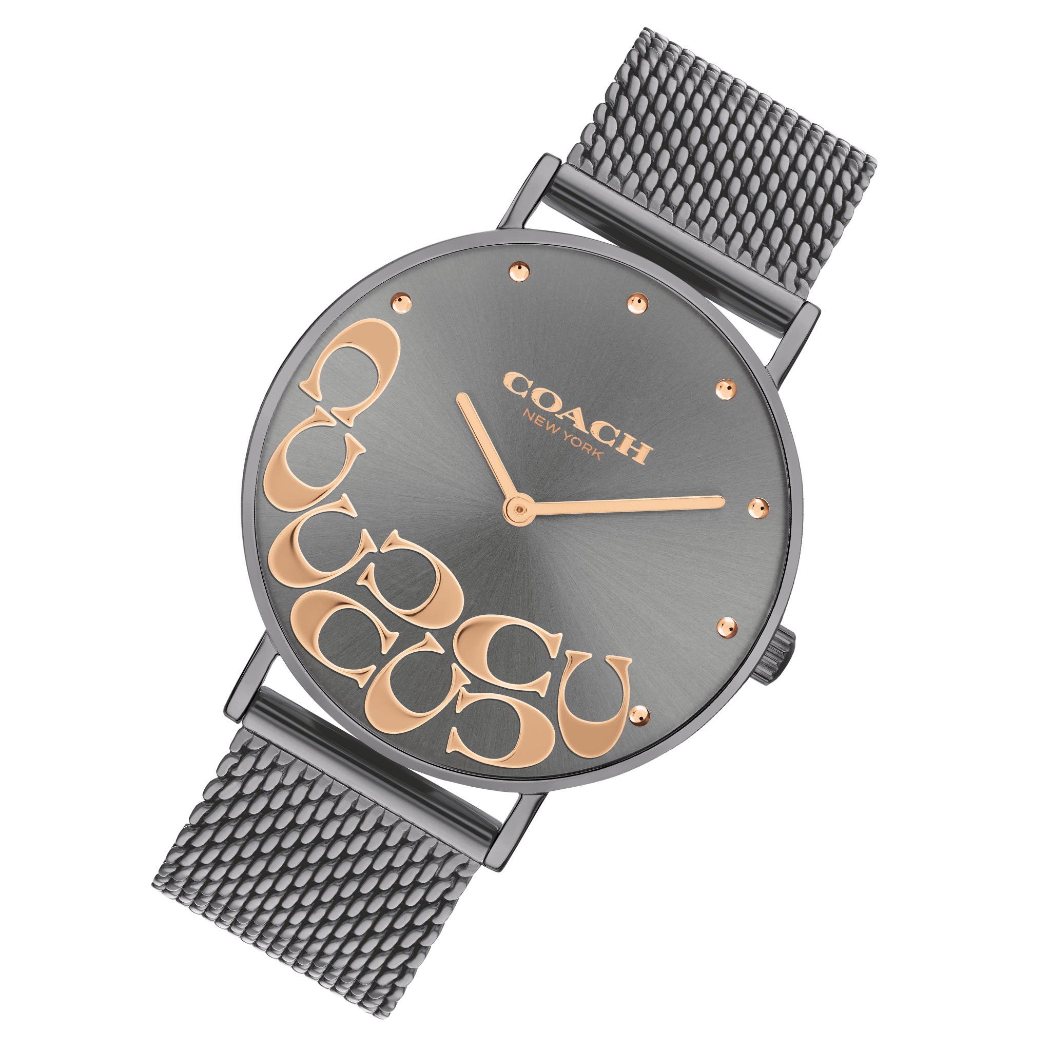 Coach Perry Grey Mesh Women's Watch - 14503825