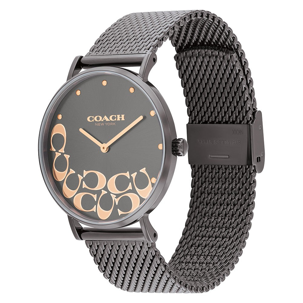 Coach Perry Grey Mesh Women's Watch - 14503825