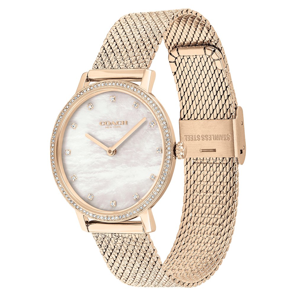 Coach Audrey Carnation Gold Mesh Women's Slim Watch - 14503827