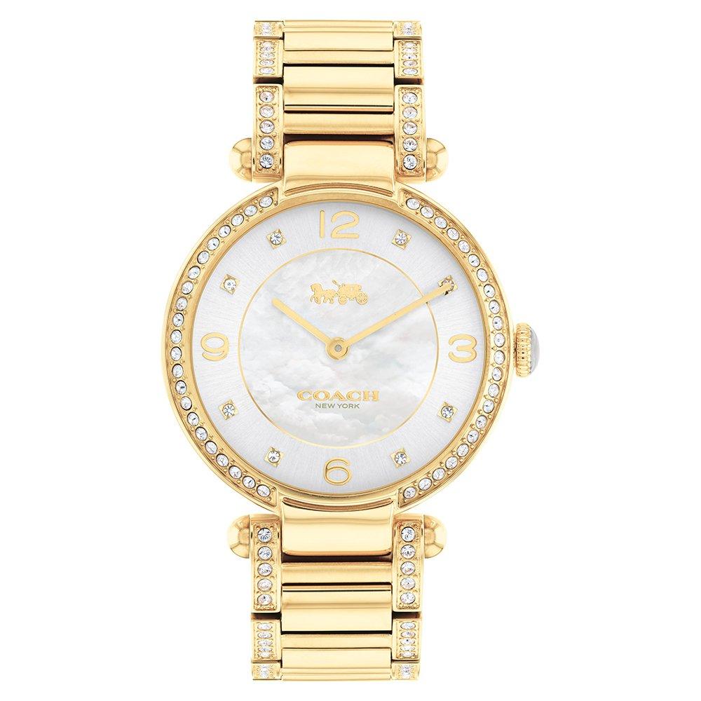 COACH 腕時計 14503832 CARY ゴールド Coach Cary Gold Steel with Crystals Silver Dial Women's