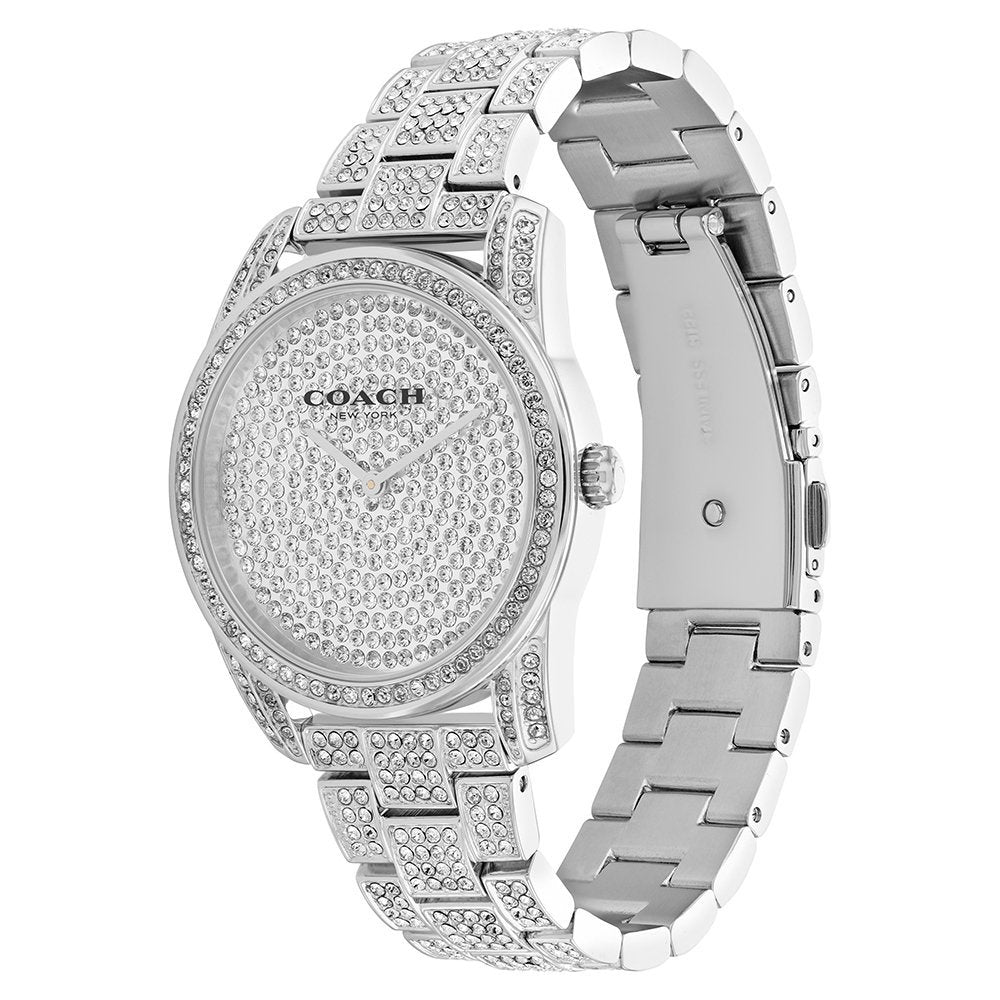 Coach Preston Stainless Steel with Crystals Silver Dial Women's Watch - 14503856