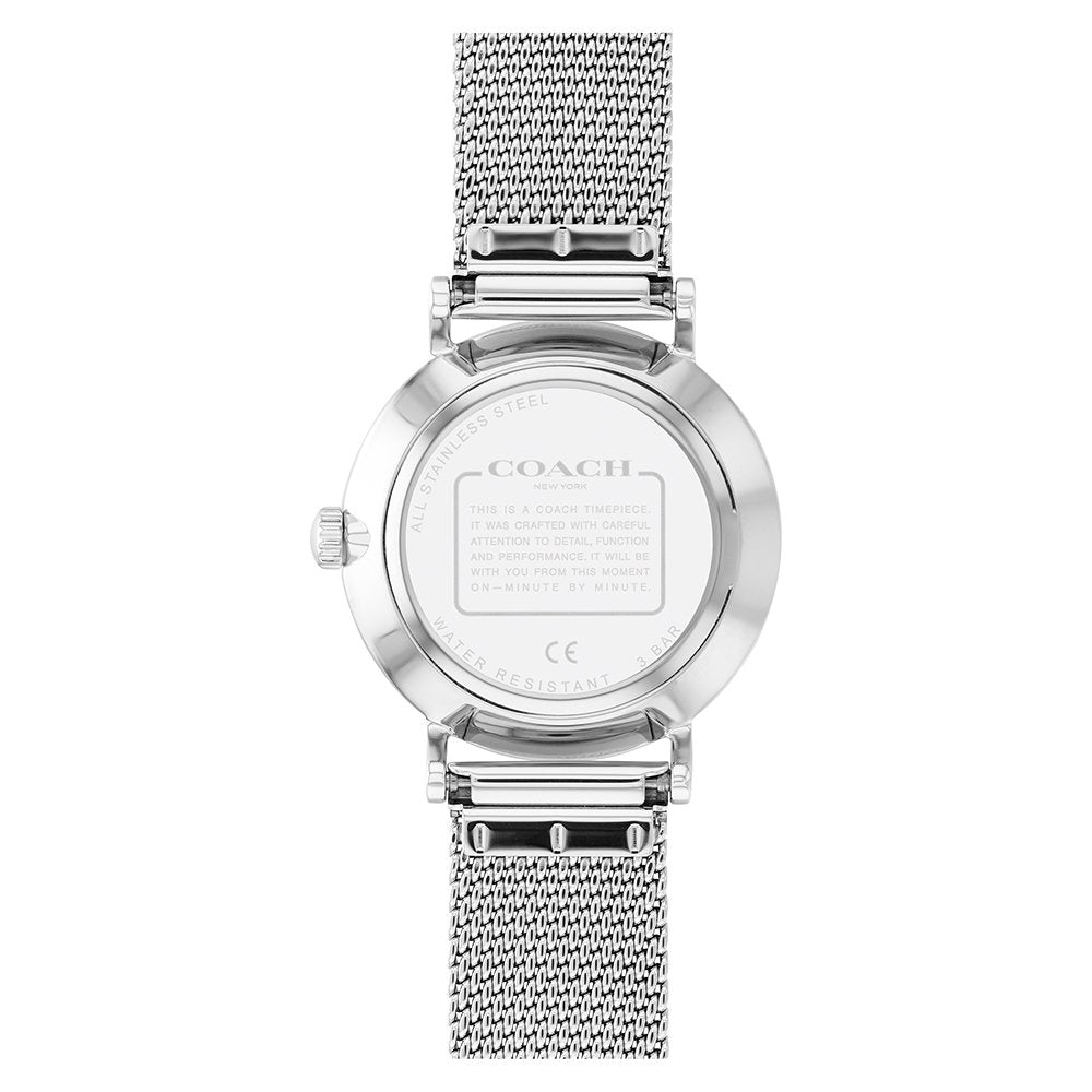 Coach Perry Mesh Silver White Dial Women's Watch - 14503858