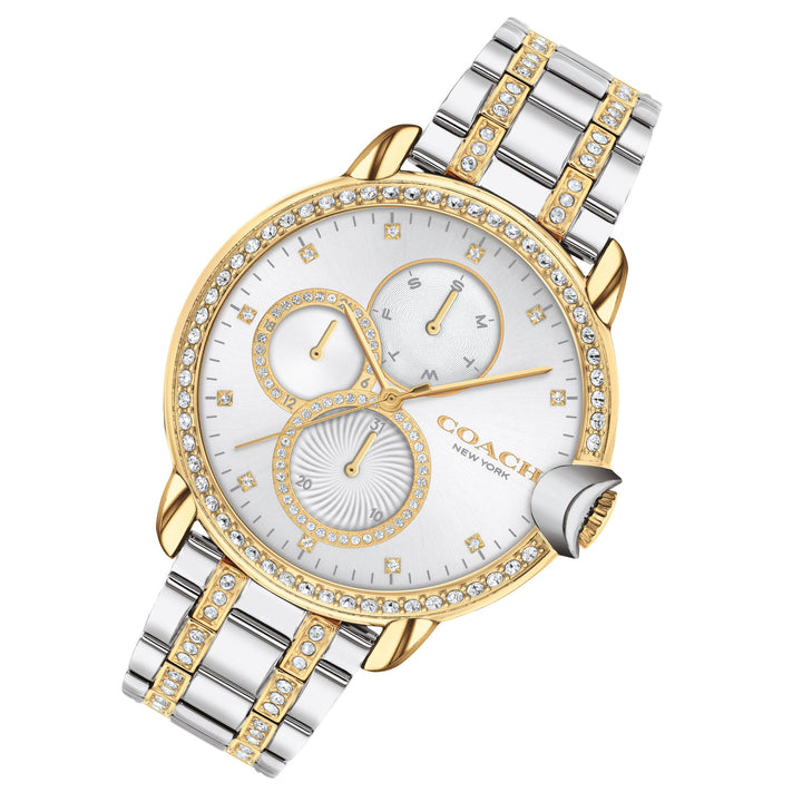 Coach Arden Two-Tone Steel with Crystals Women's Multi-function Watch - 14503861