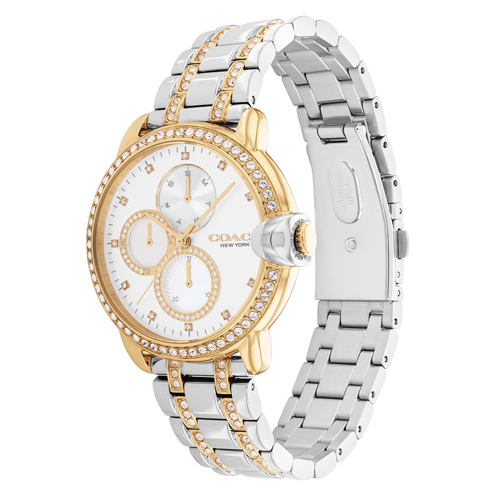 Coach Arden Two-Tone Steel with Crystals Women's Multi-function Watch - 14503861