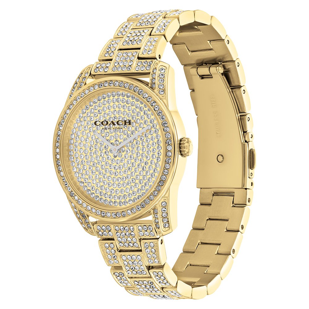 Coach Preston Gold Steel with Crystals Women's Watch - 14503870
