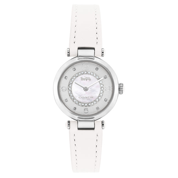 Coach Cary White Leather Silver Mother of Pearl Dial Women display picture 3