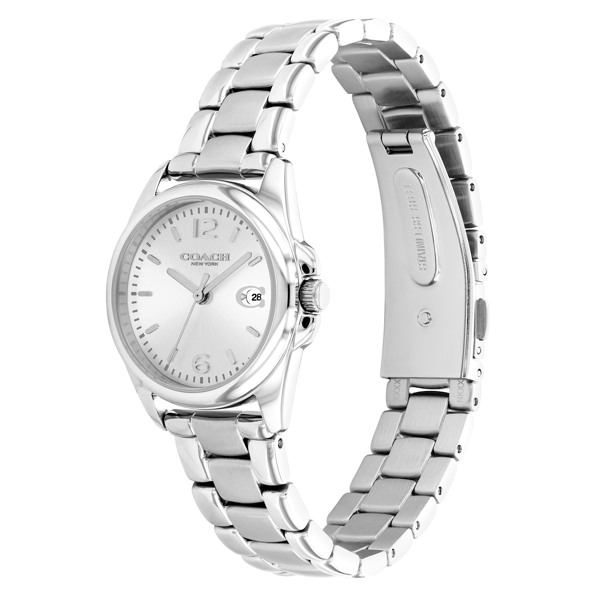 Coach Stainless Steel Silver White Dial Women's Watch - 14503906