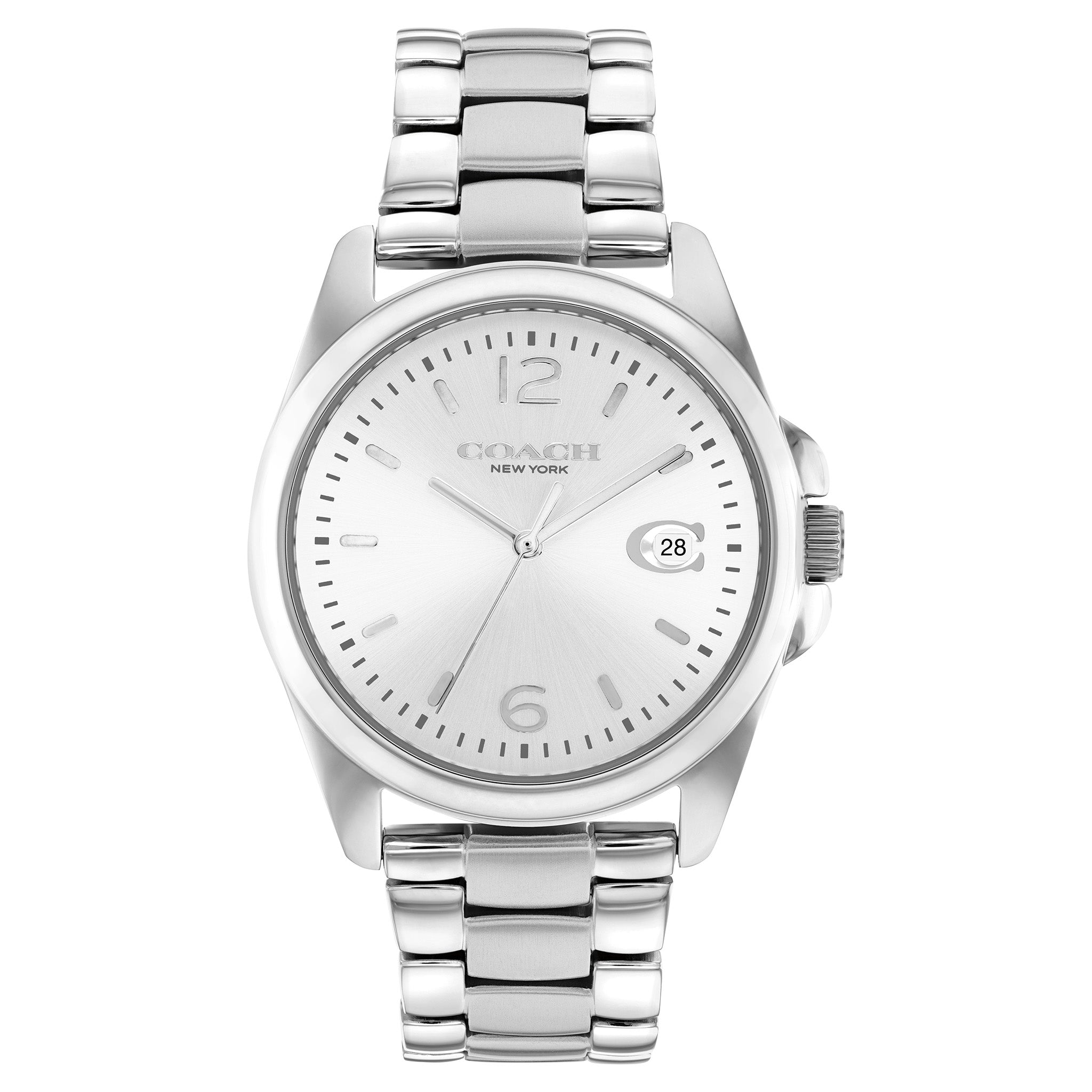 Coach Silver Steel White Dial Women's Watch - 14503910