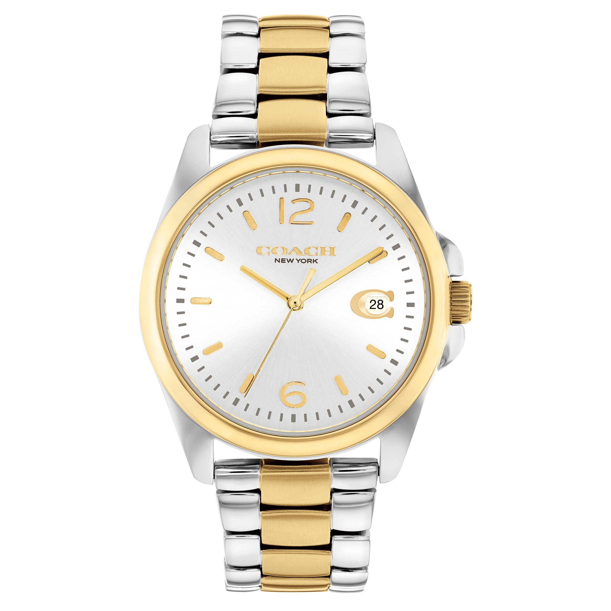 Coach Two-Tone Steel Silver White Dial Women's Watch - 14503913