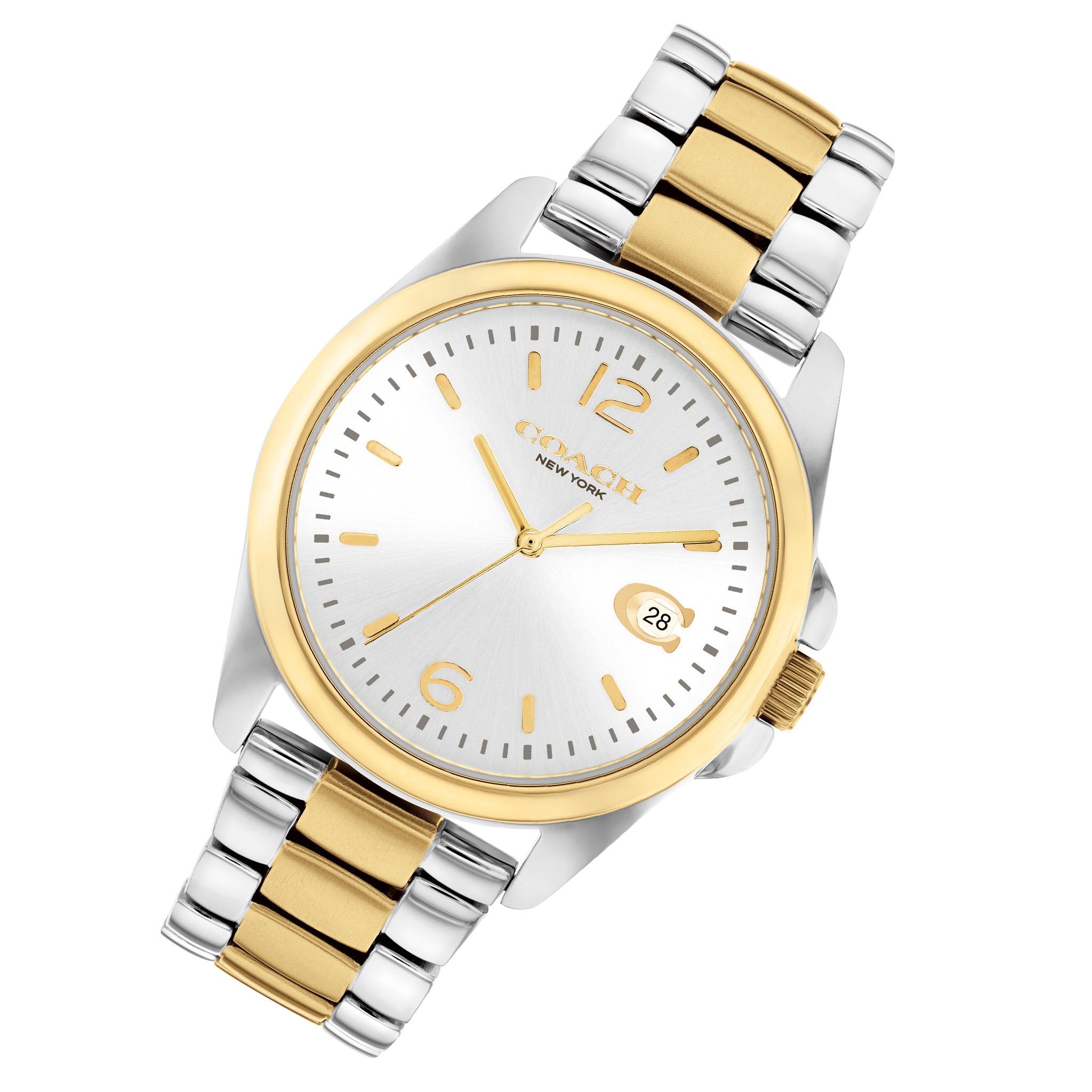 Coach Two-Tone Steel Silver White Dial Women's Watch - 14503913