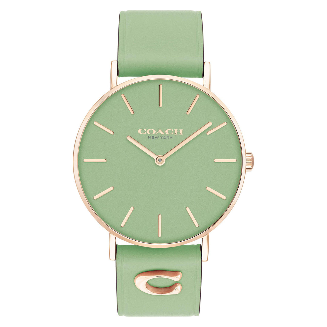 Coach Perry Green Leather Women's Watch - 14503921