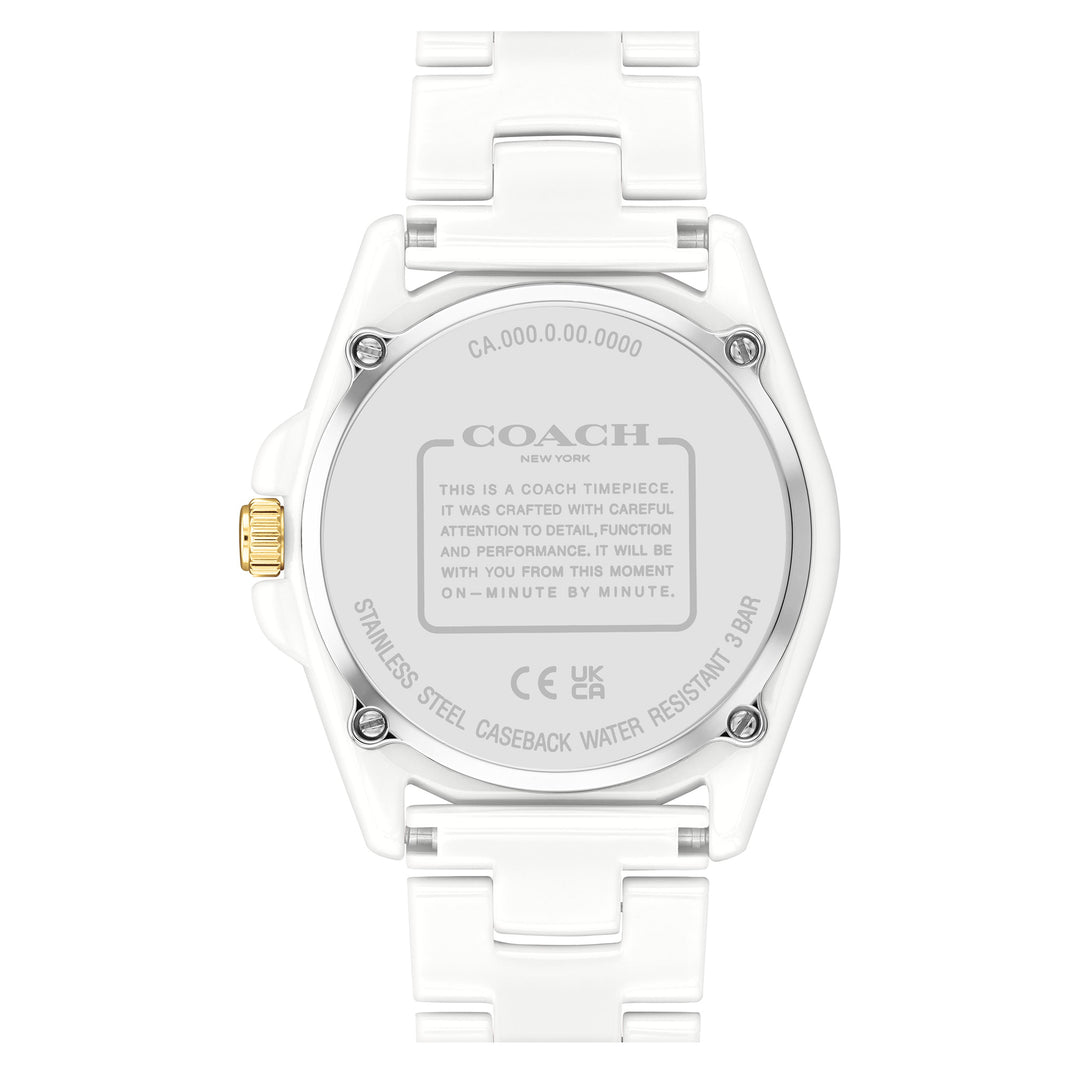 Coach Greyson White Ceramic Women's Watch - 14503925