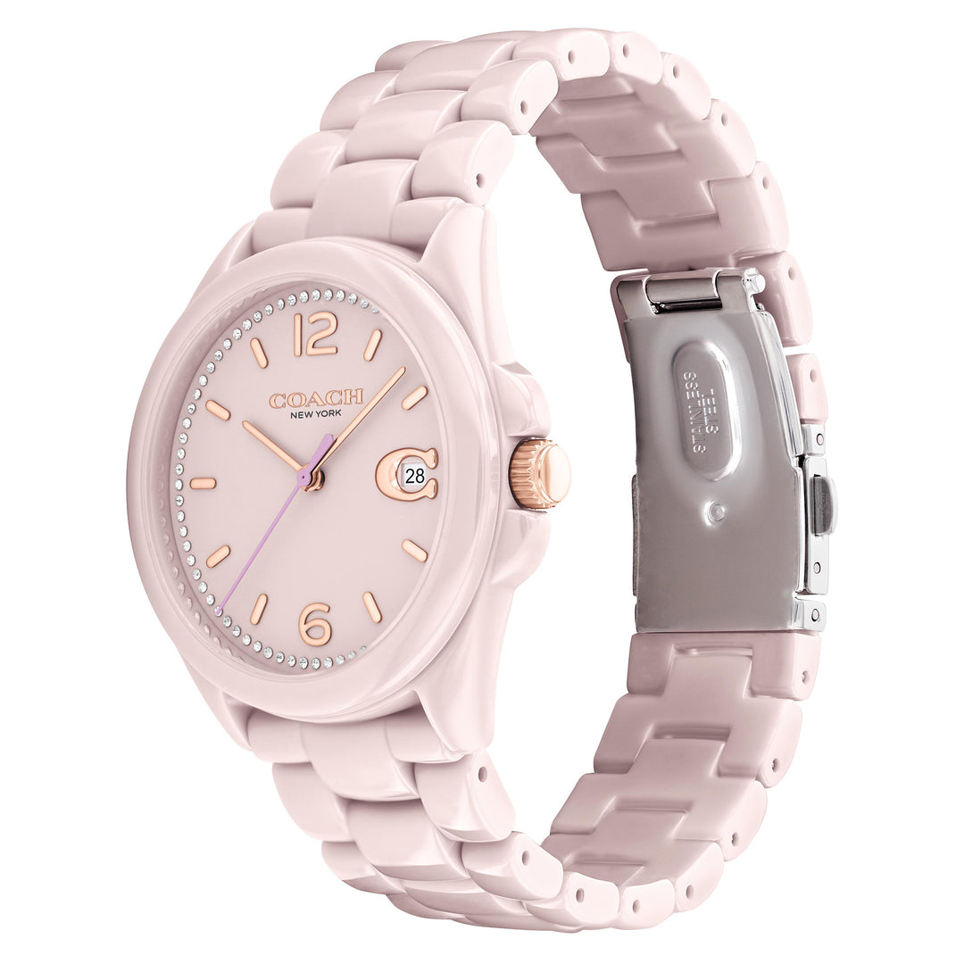 Coach Greyson Pink Ceramic Blush Dial Women's Watch - 14503926