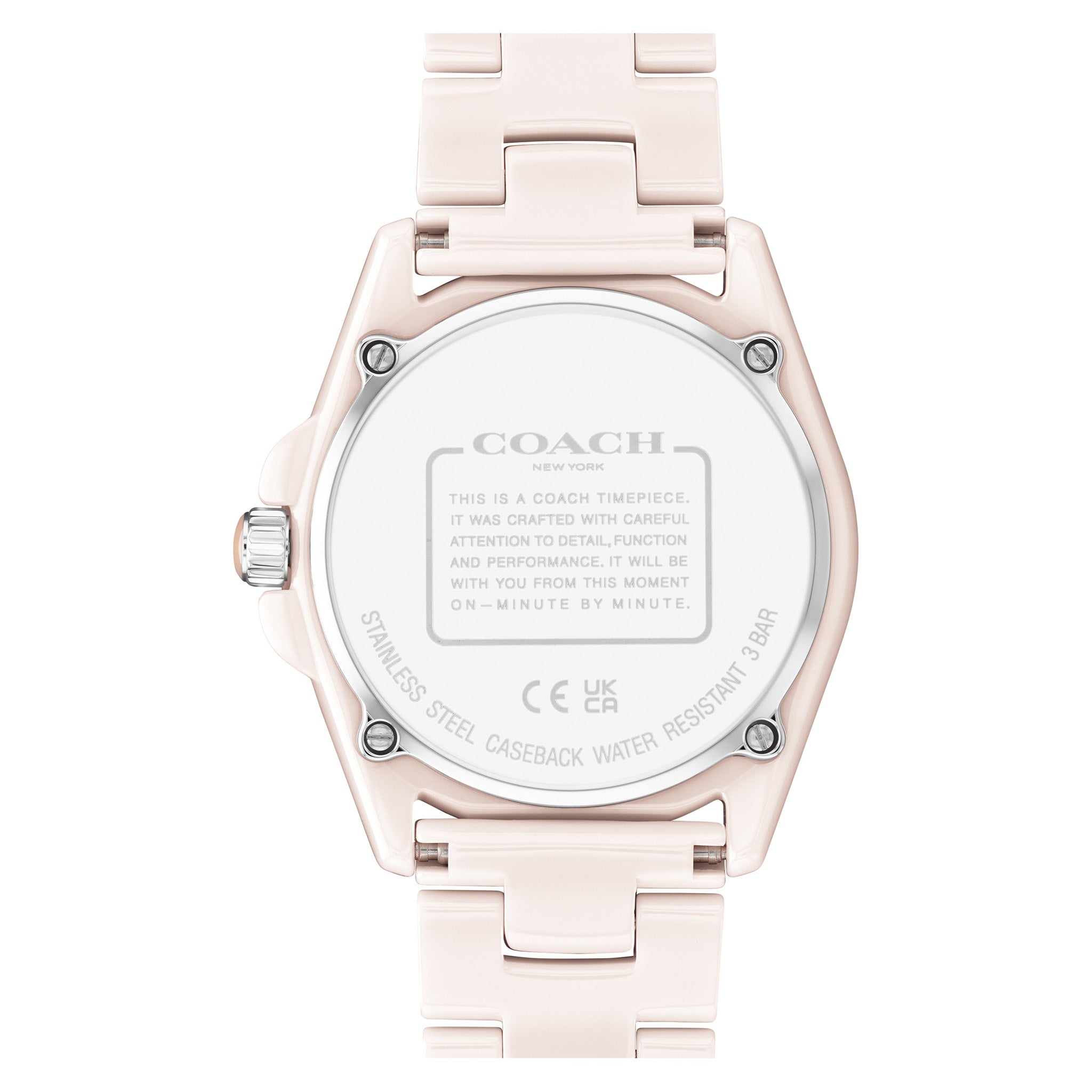 Coach Greyson Cream Ceramic Pink Dial Women's Watch - 14503939
