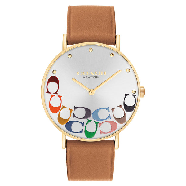Coach Perry Brown Leather Multi-colour Dial Women display picture 3