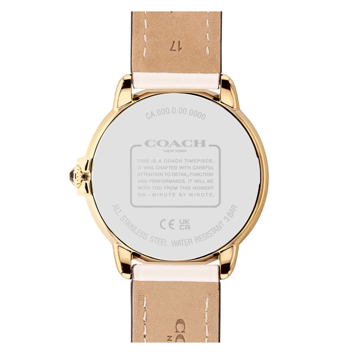 Coach Chalk Leather Silver White Dial Women's Watch - 14503989