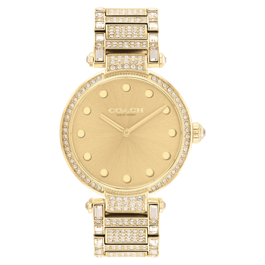 Coach Cary Gold Steel with Crystal Champagne Dial Women's Watch - 14503993