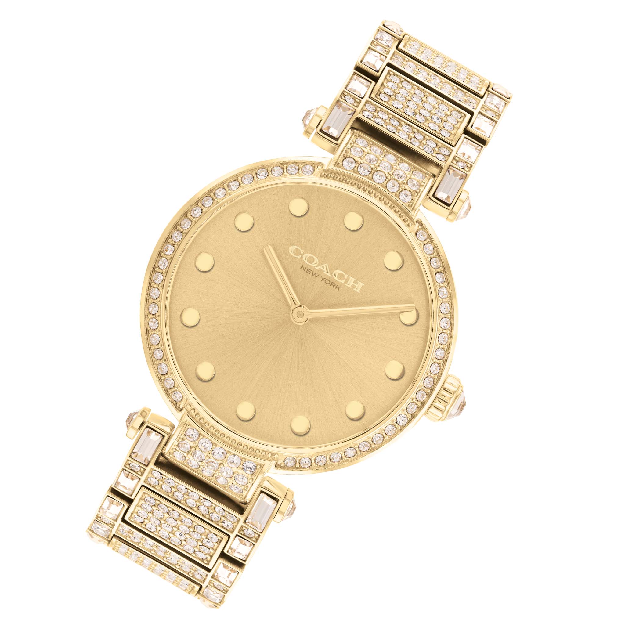 Coach Gold Steel with Crystal Champagne Dial Women's Watch - 14503993