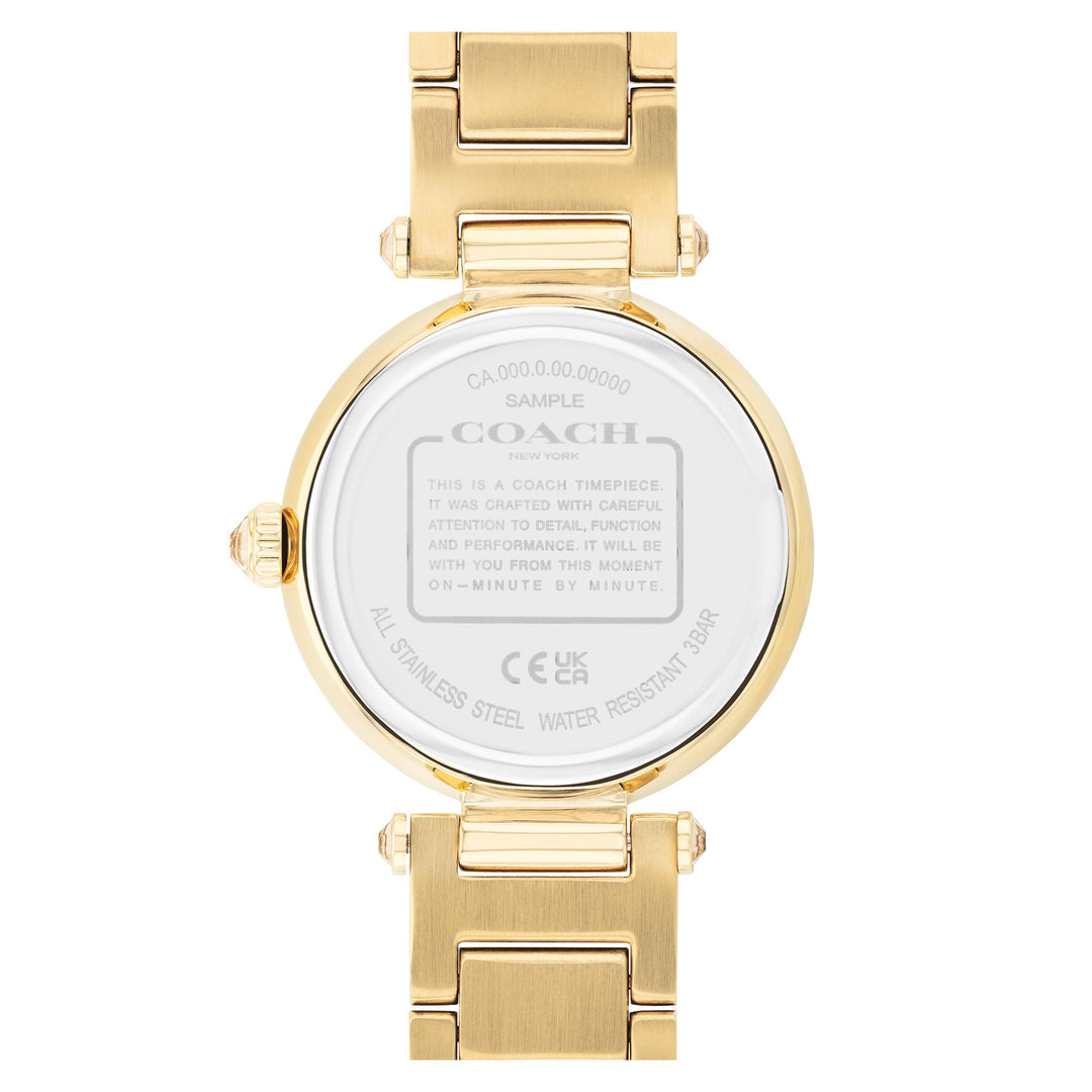 Coach Gold Steel with Crystal Champagne Dial Women's Watch - 14503993