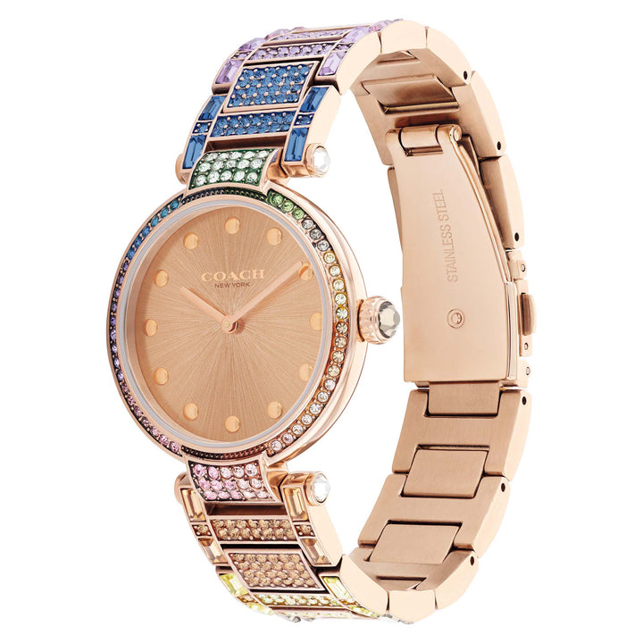 Coach Carnation Gold Steel with Crystal Women's Watch - 14503994