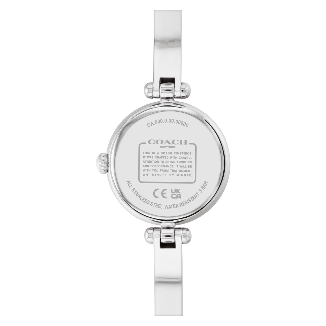 Coach Cary Stainless Steel Bangle White Mother of Pearl Dial Women's Watch - 14504005