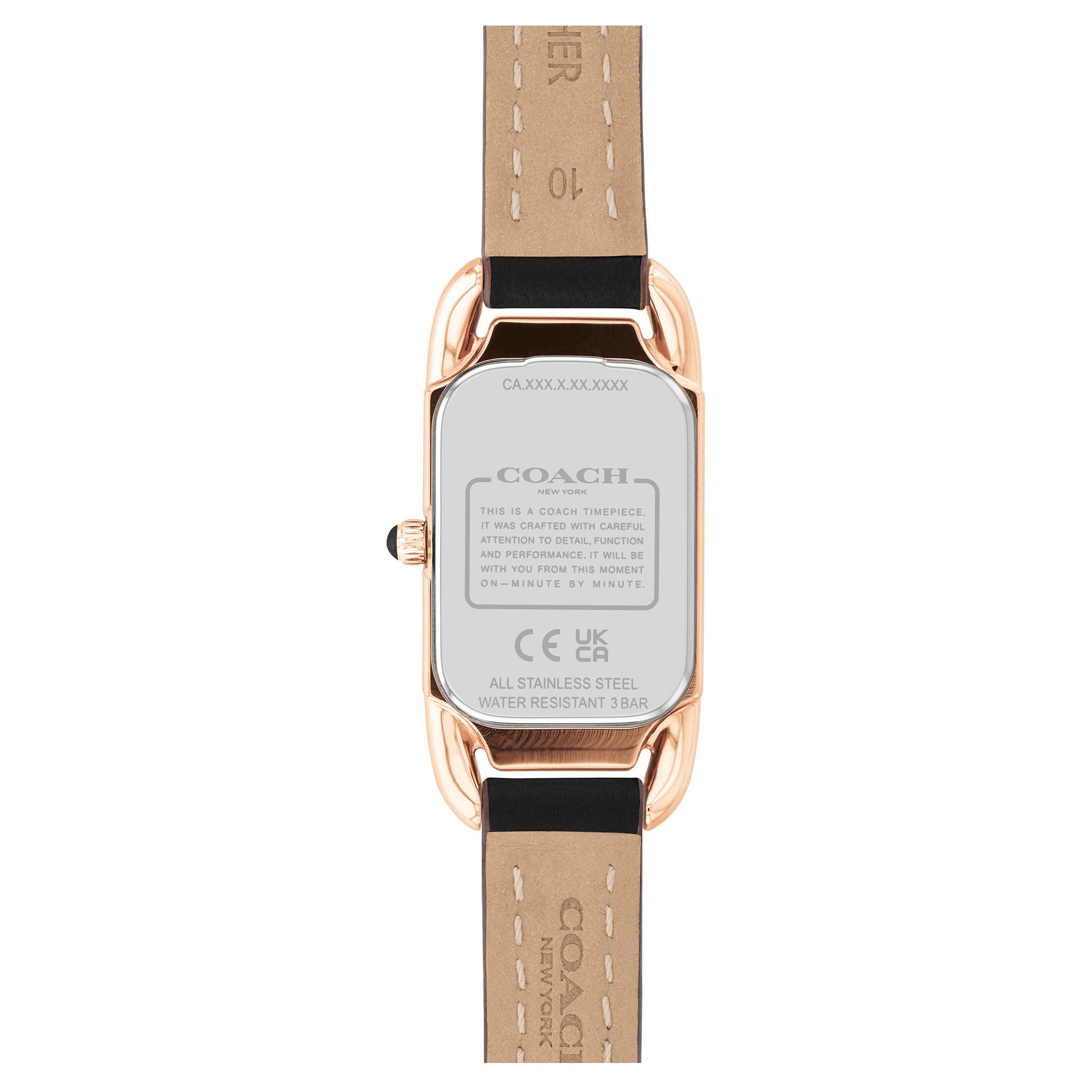 Coach Black Leather Band Ivory Dial Women's Watch - 14504027